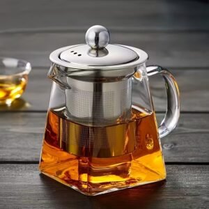 Thick Glass Teapot with Stainless Steel Filter