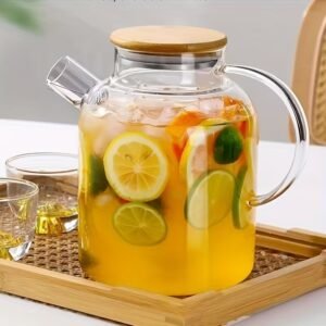 Clear Glass Teapot with Filter