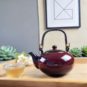Exquisite Kiln-Transformed Mini Teapot