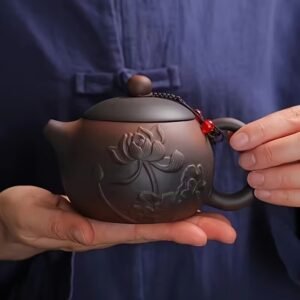 Handcrafted Purple Clay Teapot